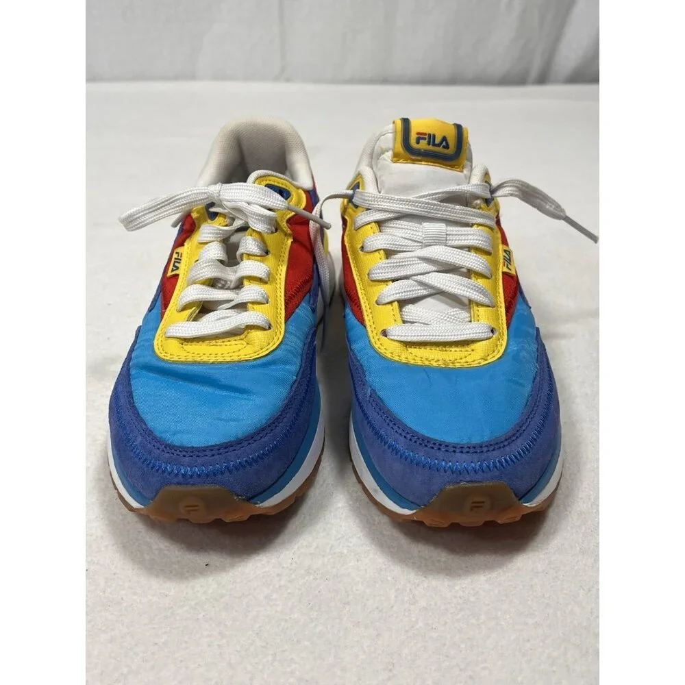 Fila Women’s Retro Runner Sneakers Multicolor 6.5 Blue Red Yellow - Picture 2 of 11